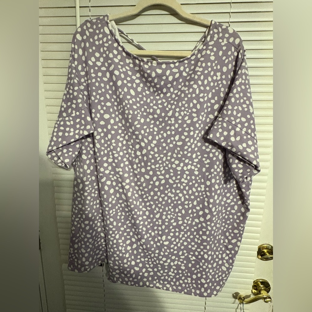 ODDY Purple and White Spotted Blouse